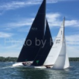 12mR Laura (KZ-5) & 6mR Lucie (US-55) race alongside in the Around the Island Race. Each took first place in their respective Class / Division today.