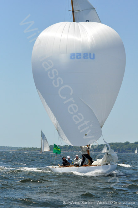 6mR Lucie US-55 executes a picture perfect spinnaker set.